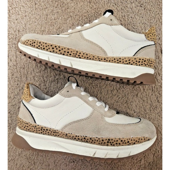 Madewell Shoes - Madewell Kickoff Trainer Sneakers Leather and Spot Dot Calf Hair Women 6.5M